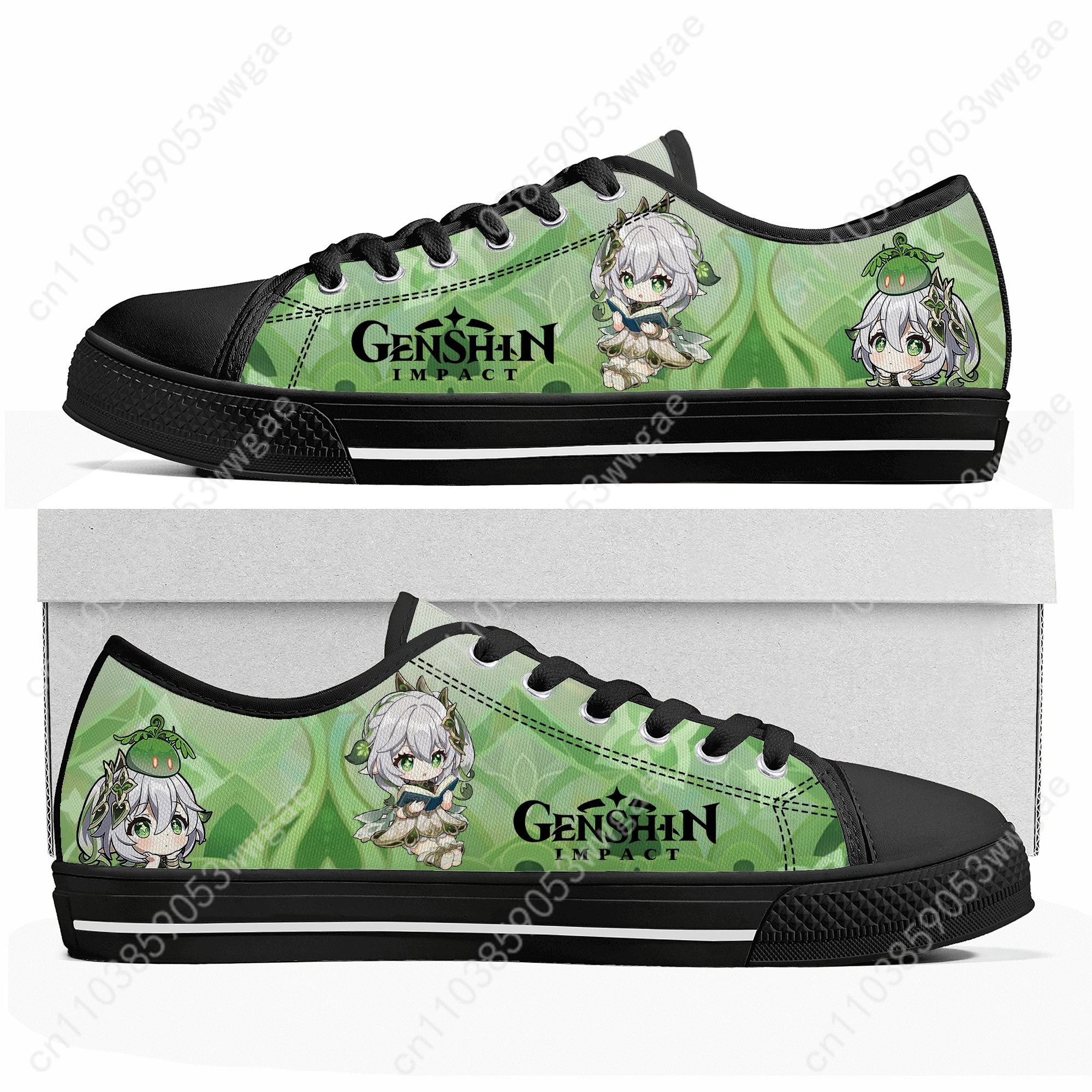 Genshin Nahida Low Top Sneakers Mens Womens Teenagers Canvas Sneaker Comfortable Fashion Casual Couple Shoes  Personalized Shoes