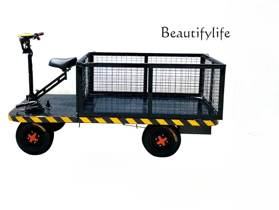 Electric Car Four-Wheel Load Truck Garden Farm Orchard Turnover Platform Trolley Battery Car