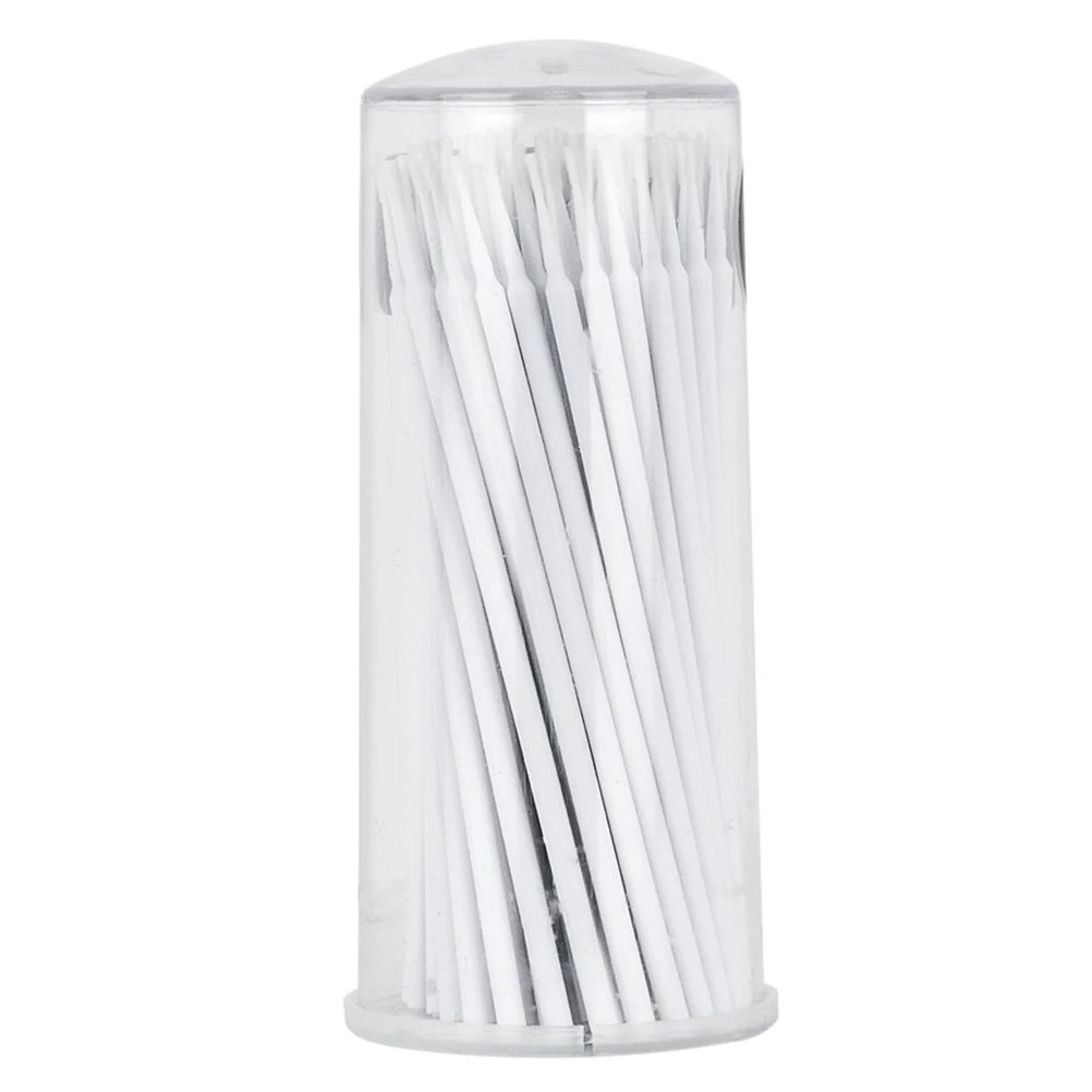 

100pcs Disposable Micro Brushes Swabs Eyelash Extension Nail Crafting Projects Salon Home Use Mini White Non