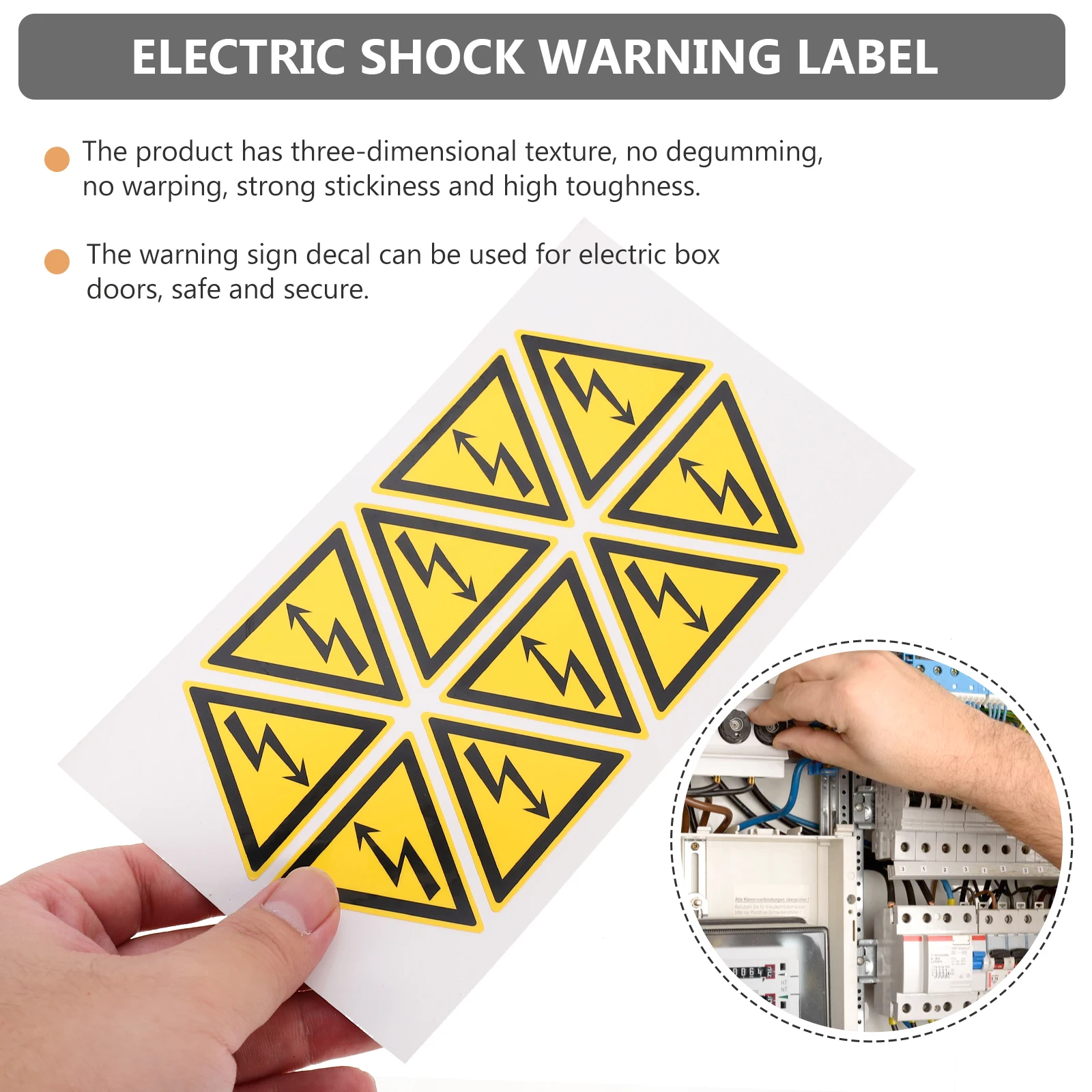 20 Pcs Warning Label Factory Safety Supply Sign Decals Sticker Caution Stickers