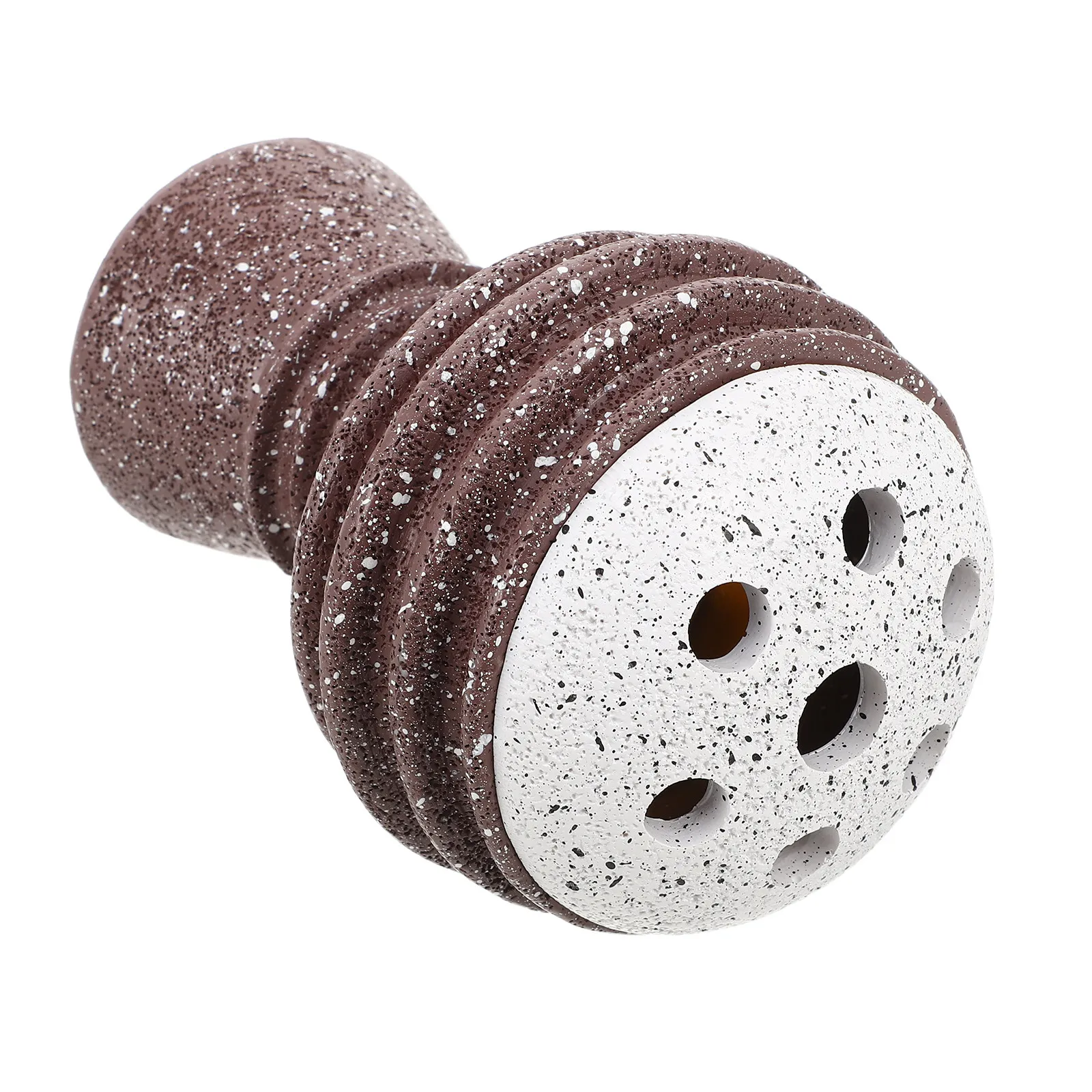 Resin Pedestal Incense Burner Honeycomb Arabian Charcoal Censer Round Lid Porcelain Aroma Burner Holiday Table Decor White