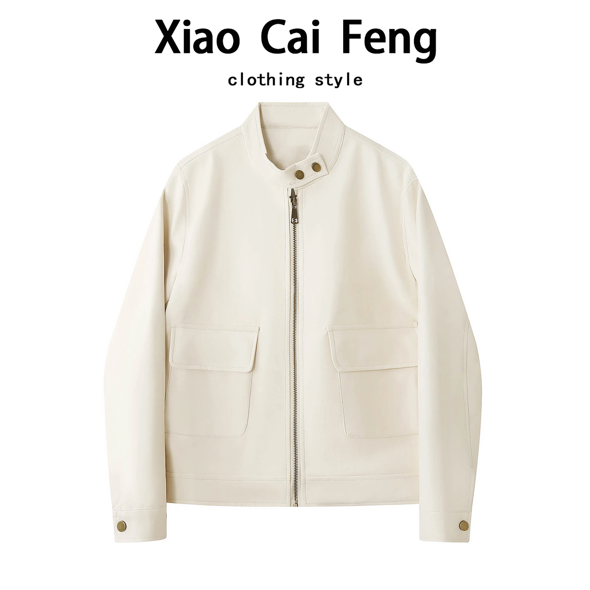   Sle PU-Leder Jaet Damen Casual Biker Mantel Stehkragen Lang Sve Thiened Autumn Faion Top Dr Qing...