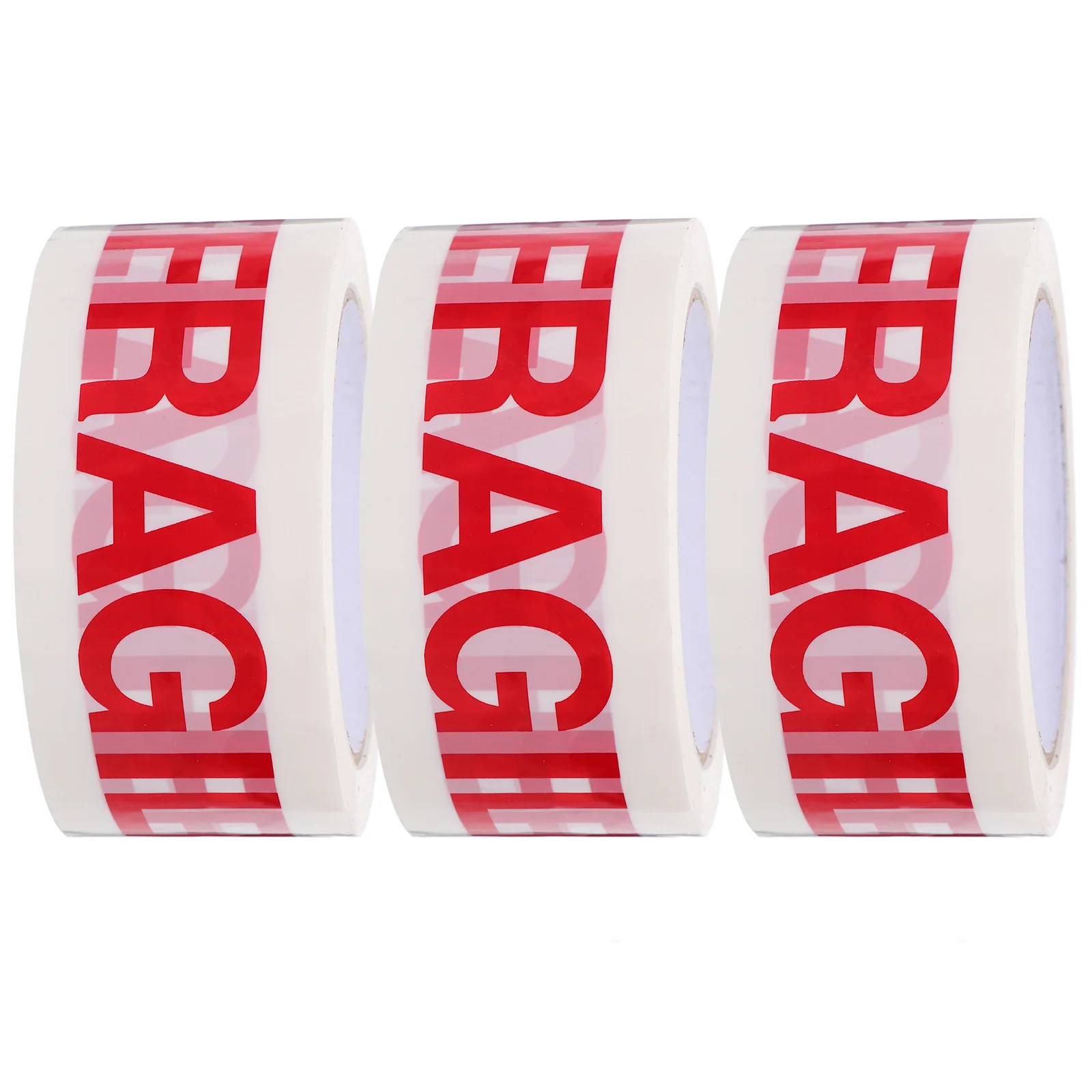 

3 Rolls Storage Boxes Fragile Warning Tape Glue Moving Stickers Dispenser Shipping Labels