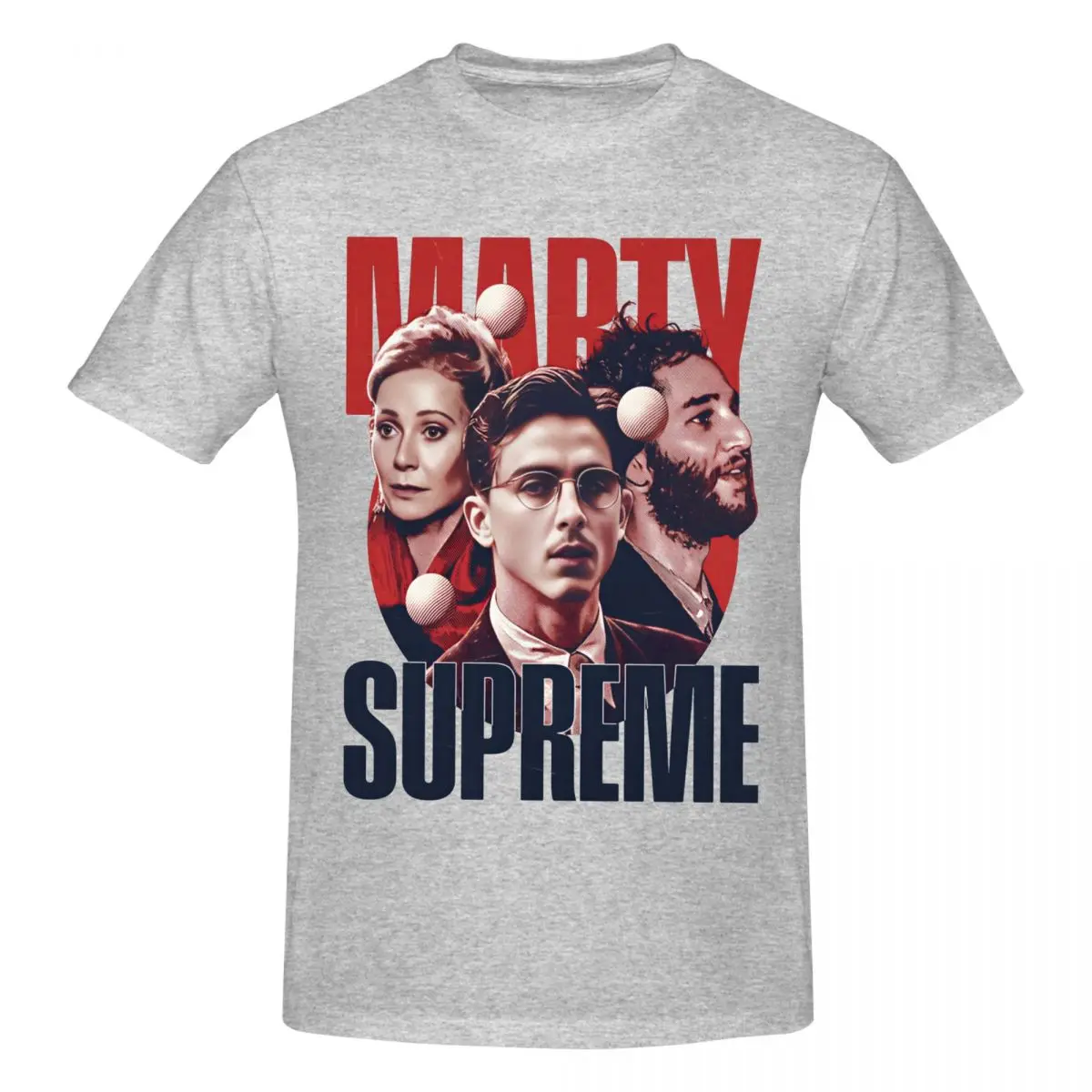 Men Timothﾩe Chalamet Marty Supreme Vintage T Shirt Streetwear O-neck Cotton Tshirt Men