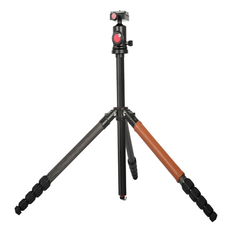 Portable Compact Camera Carbon Fiber Travel Tripod Monopod with Heavy Duty Ball Head Professional for DSLR