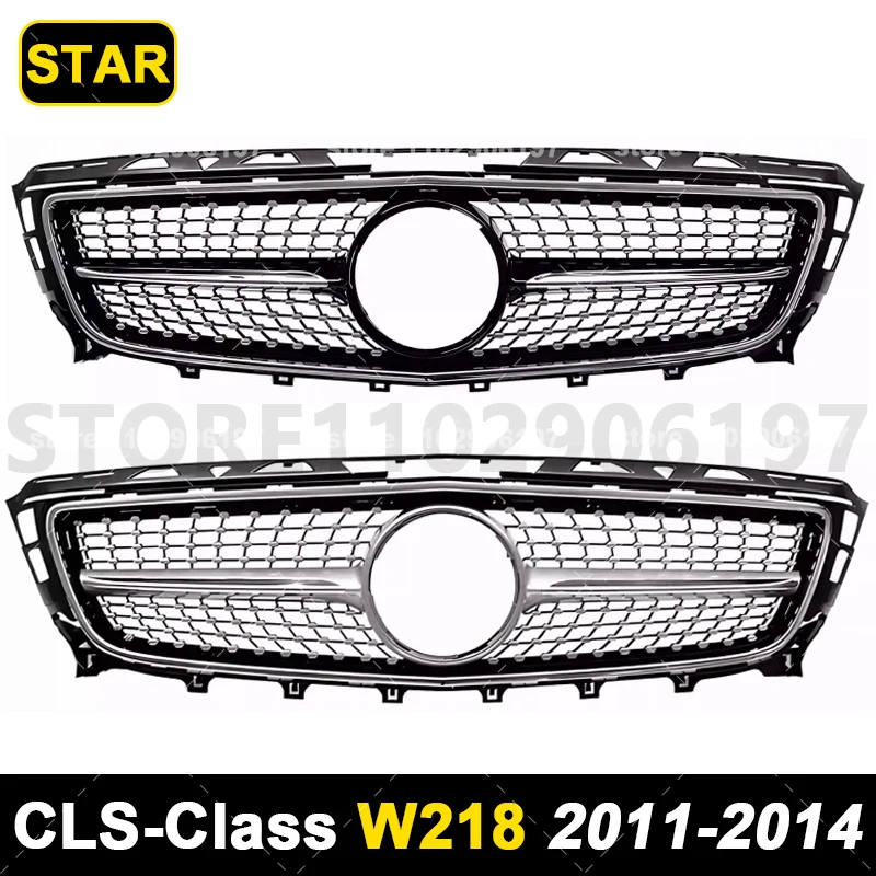 for 2011-2014 2015-2018 W218 CLS Mercedes Benz CLS220 CLS250 CLS260 CLS320 CLS350 CLS400 CLS550 CLS63 Bumper Mesh Racing Grille view 3