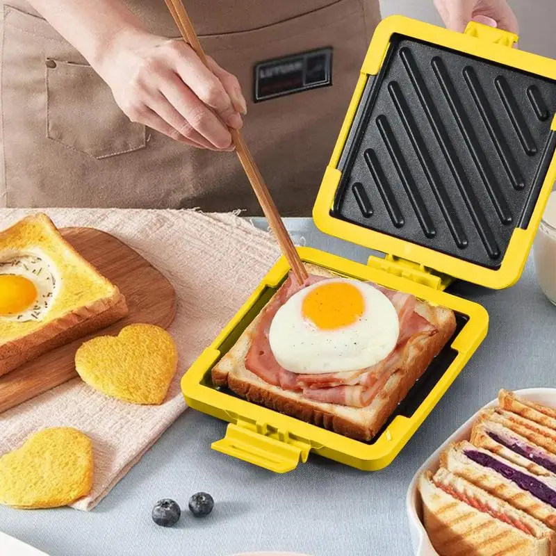 

Microwave Toastie Maker No Electricity Microwave Sandwich Maker Microwave Square Panini Maker for Dessert Sandwiches Breakfast