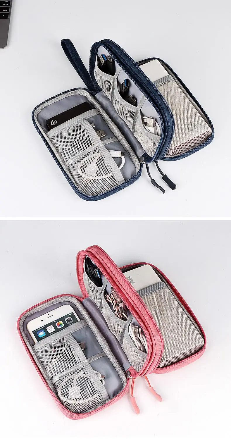 Kabel-Organizer-Tasche Reise-Digitalzubehör-Aufbewahrungstasche für Telefon-USB-Ladegerät – Detail 17