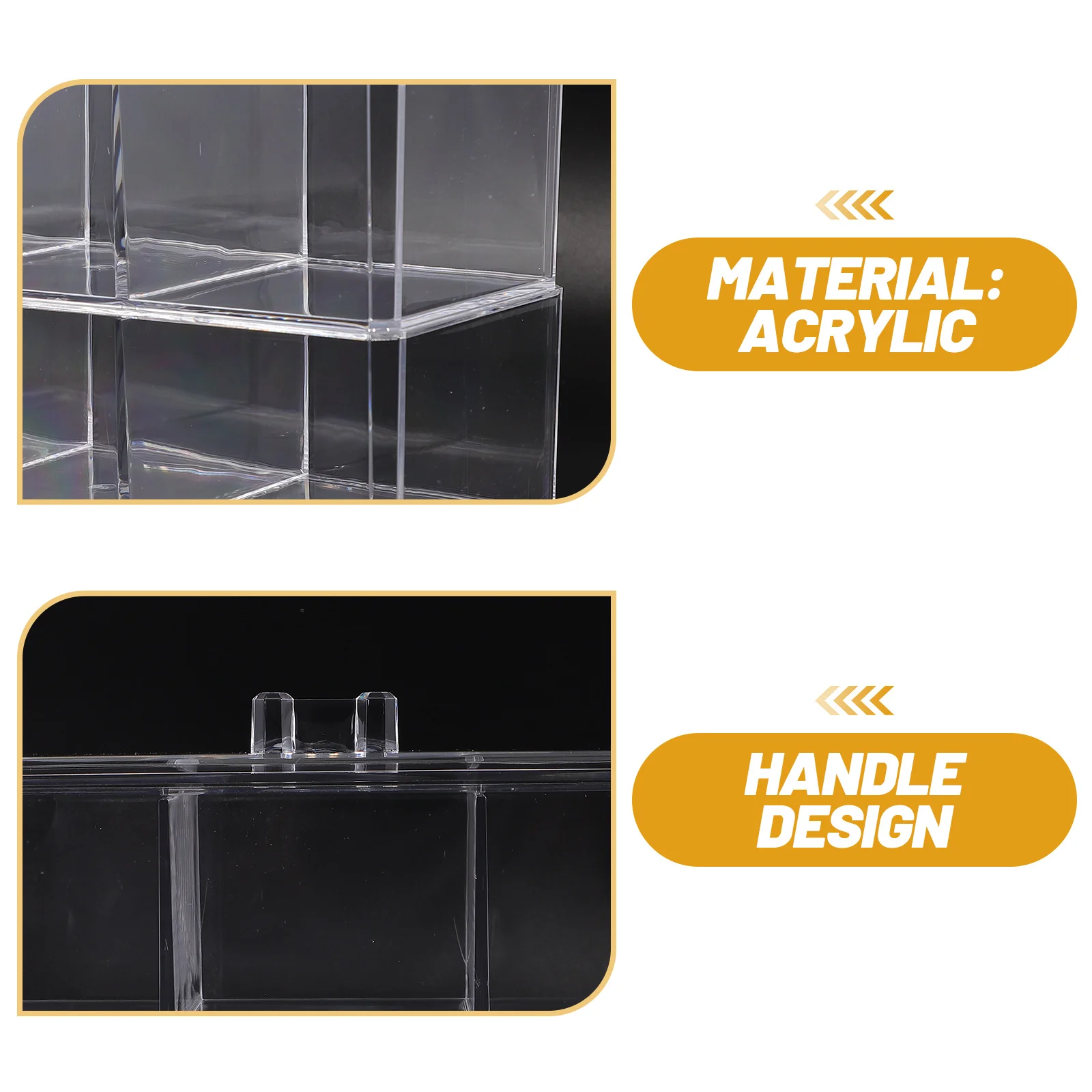 

Large Capacity Powder Puff Storage Case Clear Makeup Sponge Organizer Box Double -Grids Design for Bathroom and Jewelry