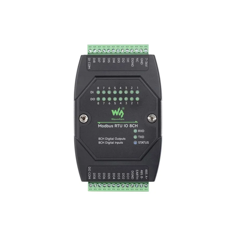 RS485 Industrial 8 channels Digital Input & Output Module Modbus RTU Protocol IO controller