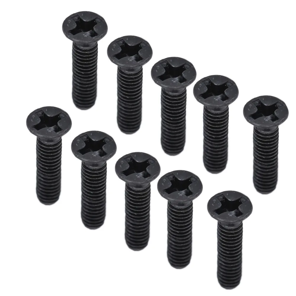 350pcs Reliable Black Countersunk Cross Screws M3x10 Carbon Steel Countersunk Screw Set Phillips Flat Head Screws Home