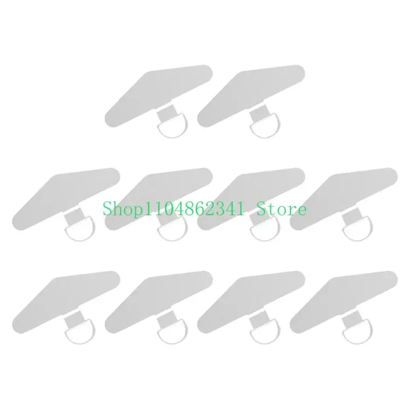 652F 10 Pack Super Metal Phone Clip 0.3mm 360 Rotatable Stainless Steel Grip for Outdoor Activity and Daily Use
