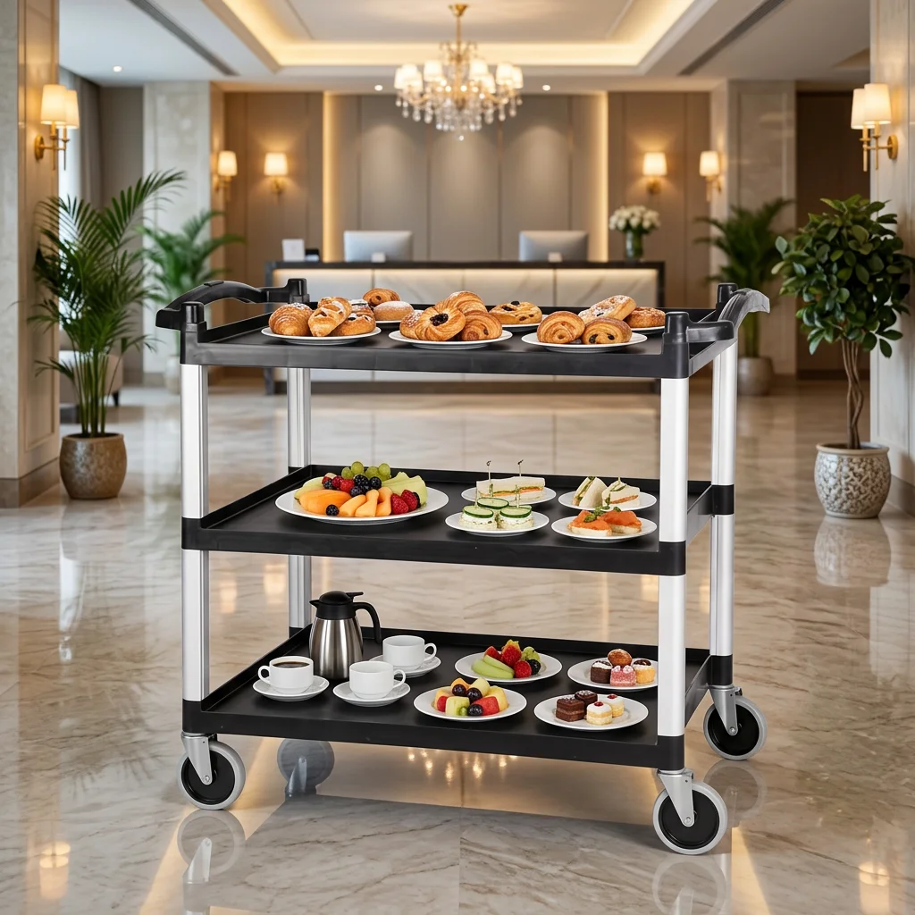 Restaurant Dishes Collection Service Cart Restaurant Bar Cart Trolley Airline Trolleys For Dining Room Food Serving Trolley