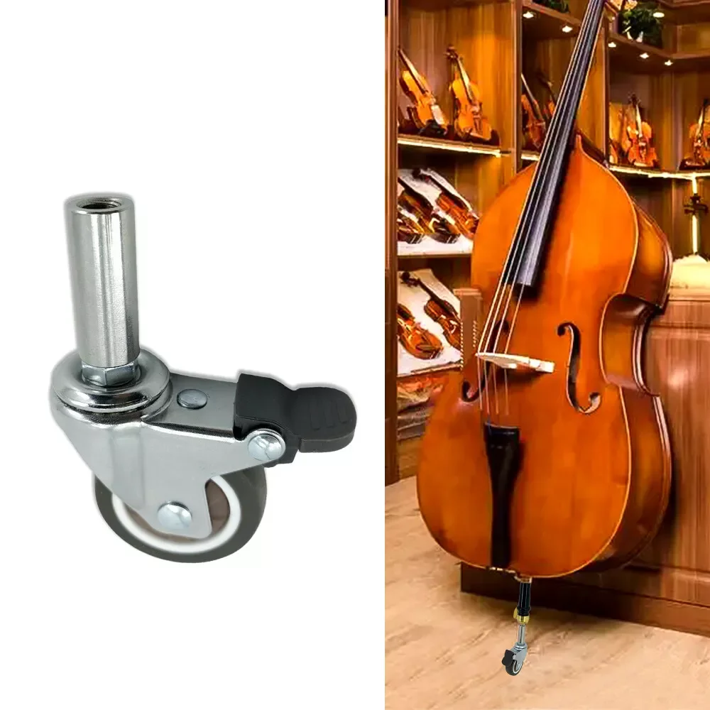 Endpin Support Tool with Wheel for 4/4 3/4 Size Upright Double Bass