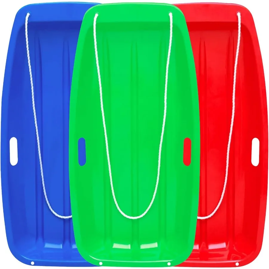 زلاجات ثلجية للكبار مقاومة للتوبوغان مع حبل سحب ومقابض زلاجات رملية مرنة لزلاجات الثلوج في الشتاء 1-2 الدراجين في Blu #1