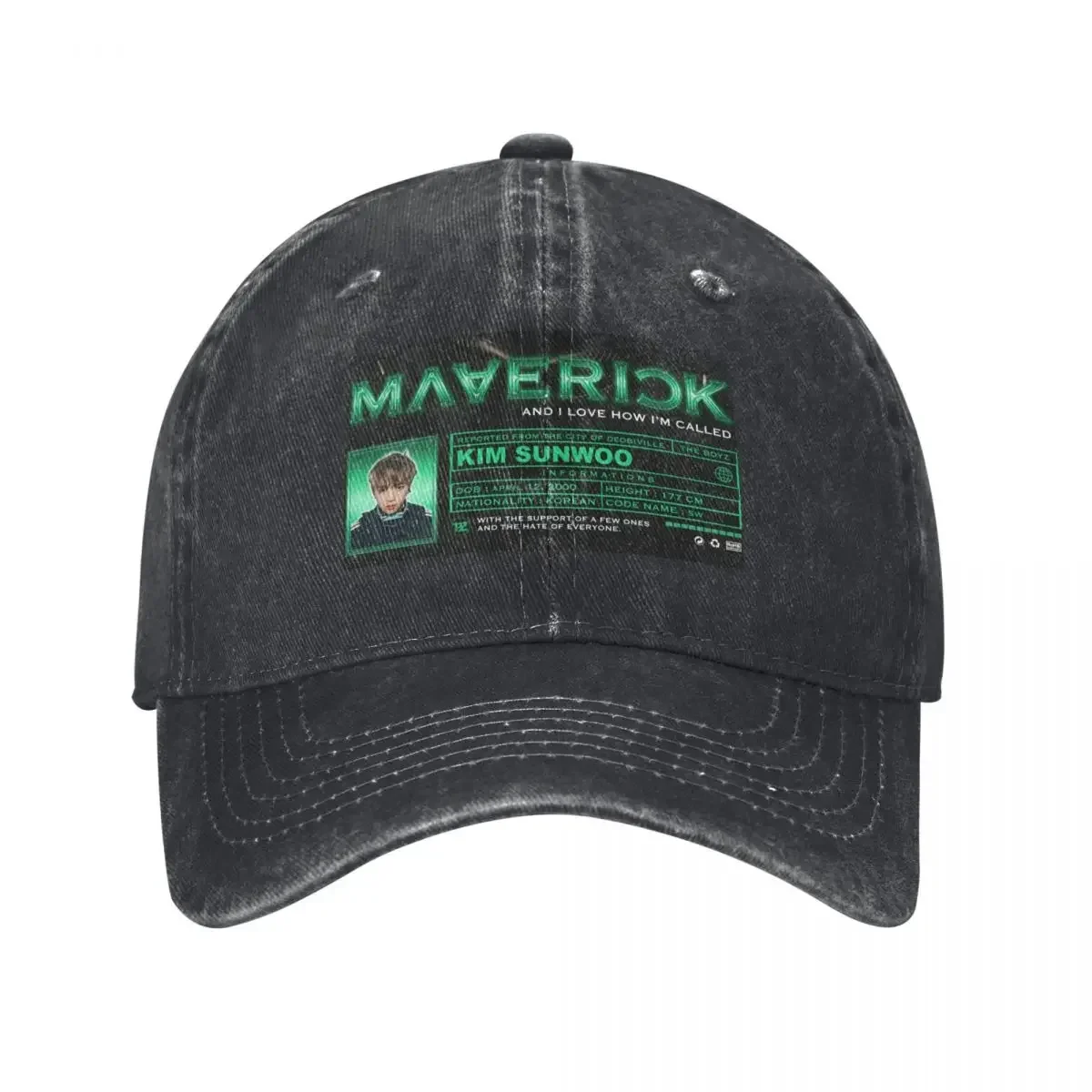 

Sunwoo Maverick ! [The Boyz] Baseball Cap sun hat Uv Protection Solar Hat designer cap Golf Caps For Women Men's