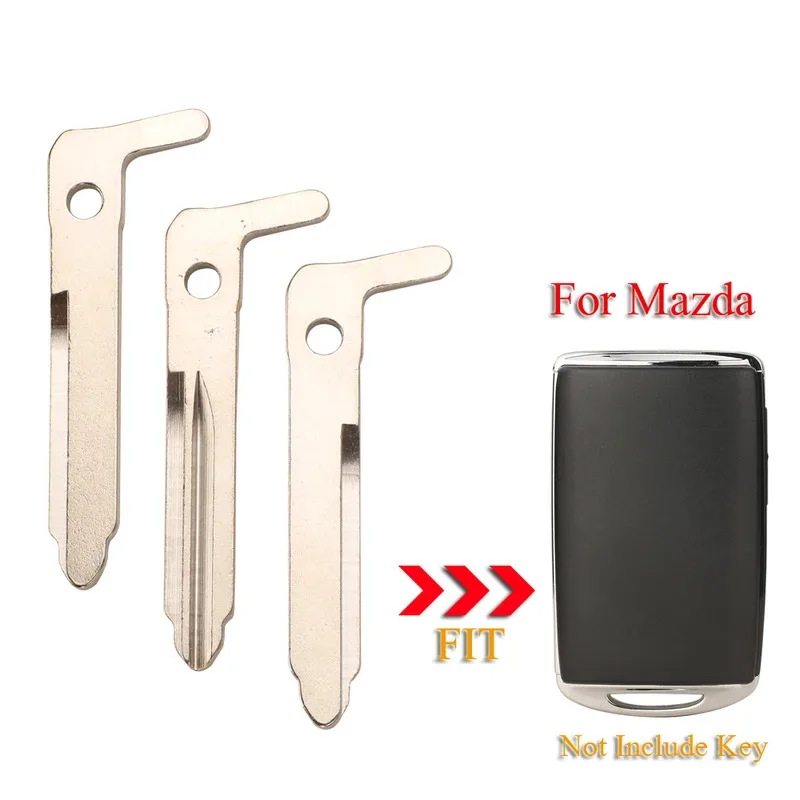 Remote Car Smart Key Emergency Insert Uncut Blade Blank For Mazda 2 3 5 6 M6 MX5 CX5 CX7 CX9 RX8 Cx30 Auto Accessories
