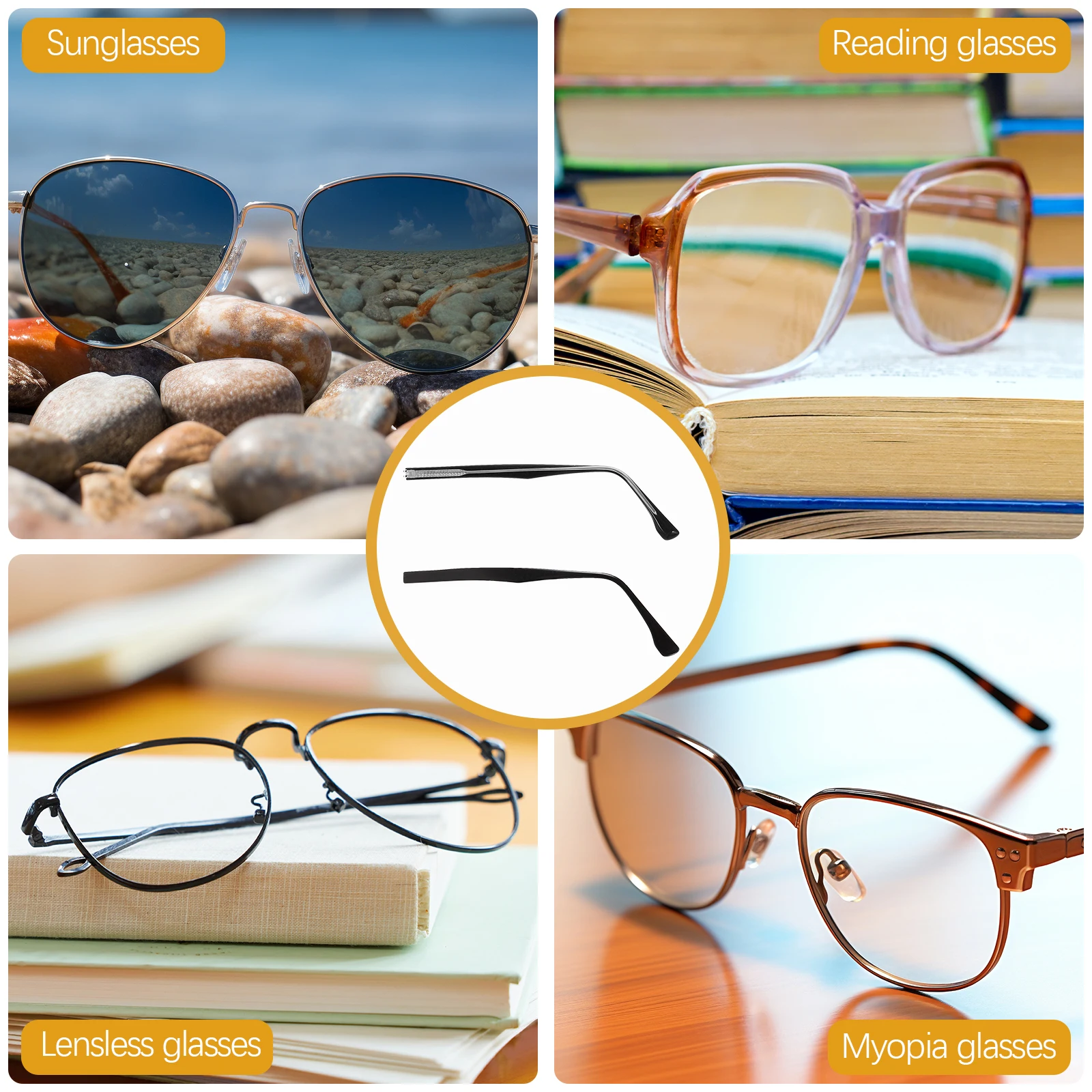 

Glasses Accessories Eyeglass Temple Arm Repair Kit Arms Replacement Mirror Legs Metal