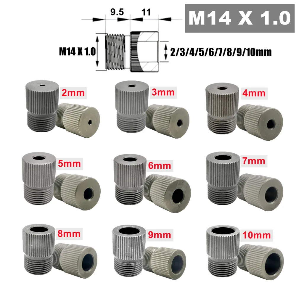 M14 2-10MM Woodworking Steel Drill Sleeve Pitch 1mm Drill Guide Bushing for 3 In 1 Doweling Jig Pocket Hole Jig Drilling Locator