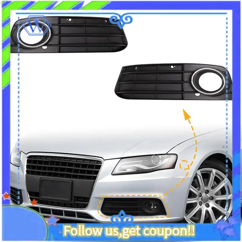 

M46K-Fog Light Frame Lamp Trim Grill Cover Under Front Bumper For A4 B8 A4L 2009-2012 8KD807681 8KD807682 Parts Accessories