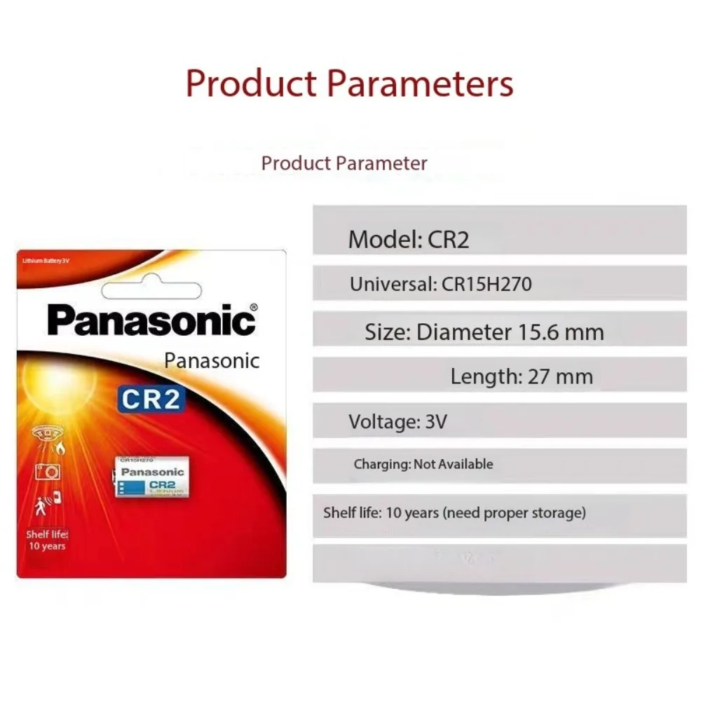 Original Panasonic CR2 CR15H270 3V Lithium Battery Primary Battery for Camera Rangefinder Flashlight Medical Devices