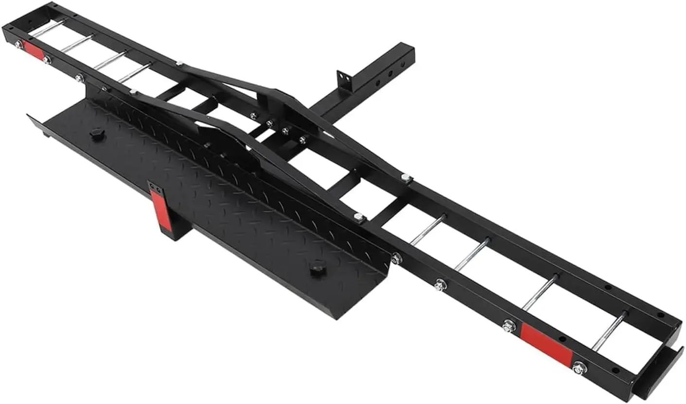 

Мотоциклетный багажник с пандусом для загрузки, грузоподъемность 600 фунтов, усиленная конструкция, для внедорожников и пикапов