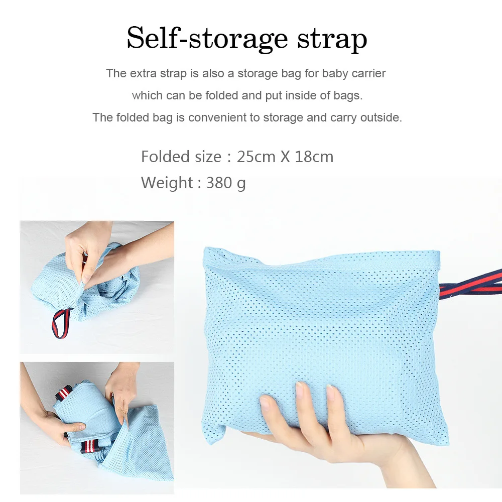 Детский слинг, детский слинг из хлопчатобумажной сетки, дышащий, один размер, подходит всем, регулируемым для мамы и ребенка