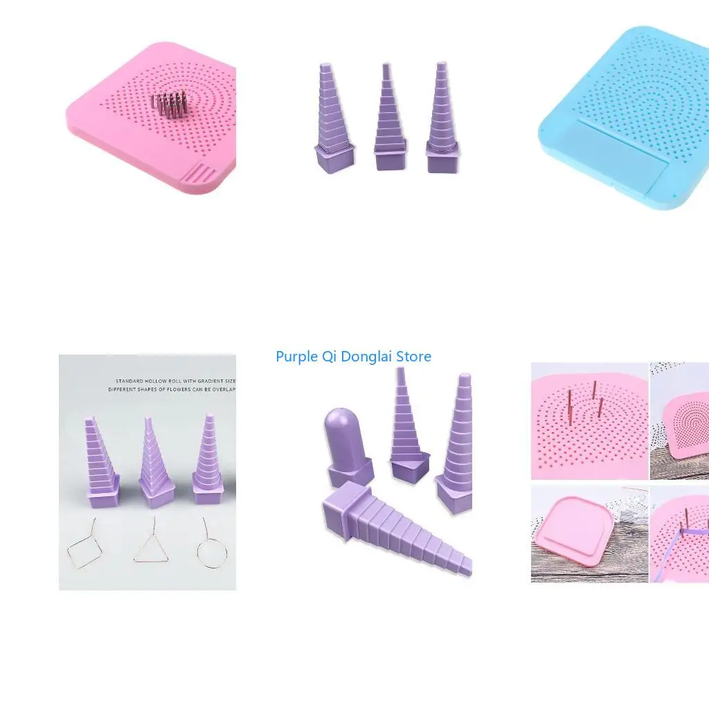 L21E 3 Shapes Handmade Wire Quick Round Square for Triangle Maker Roller Quilling Modeling Tools Jewelry Making Tools