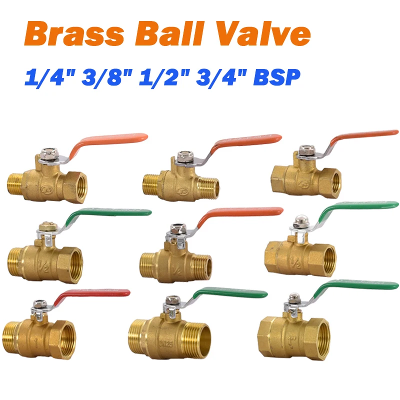 

Латунный шаровой кран 1/4 дюйма 3/8 дюйма 1/2 дюйма 3/4 дюйма Комбинированные шаровые краны BSP с внутренней и внешней резьбой