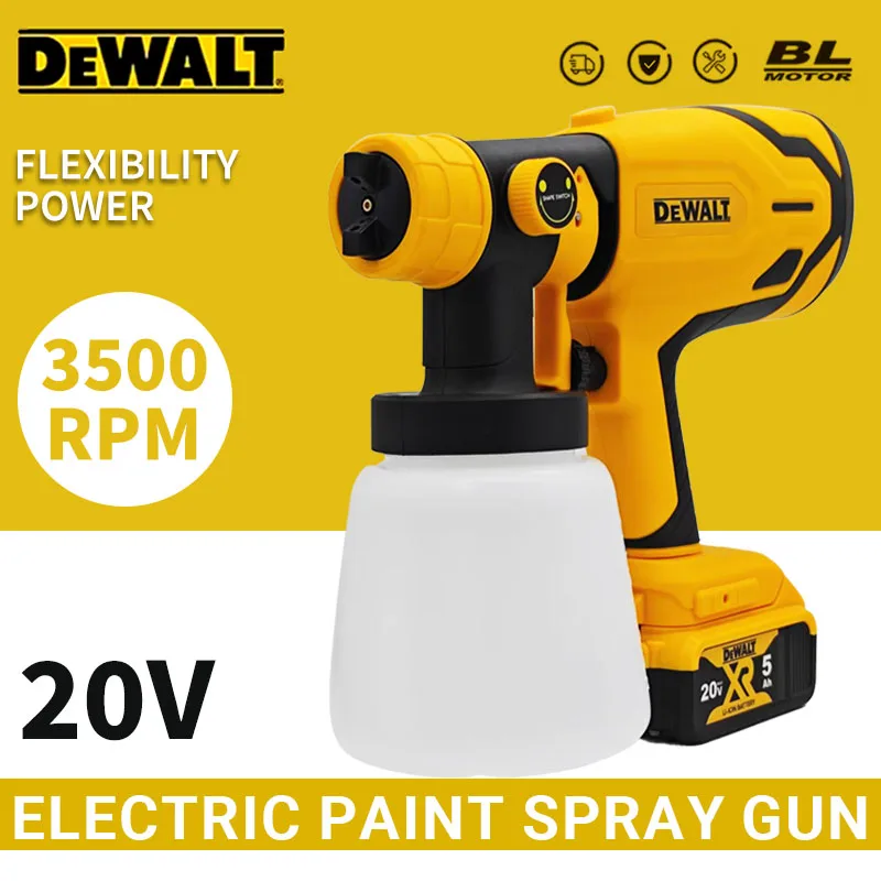

Dewalt 800 мл электрический пистолет-распылитель беспроводной распылитель краски портативный автомобильный аэрограф для покрытия мебели для батареи Dewalt 20 В