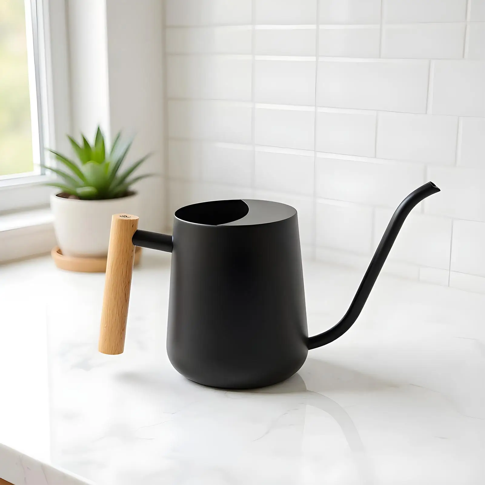 

Маленькая лейка 1л, горшок из нержавеющей стали с длинным носиком, бытовая лейка с ручкой для домашнего офиса, балкона в помещении