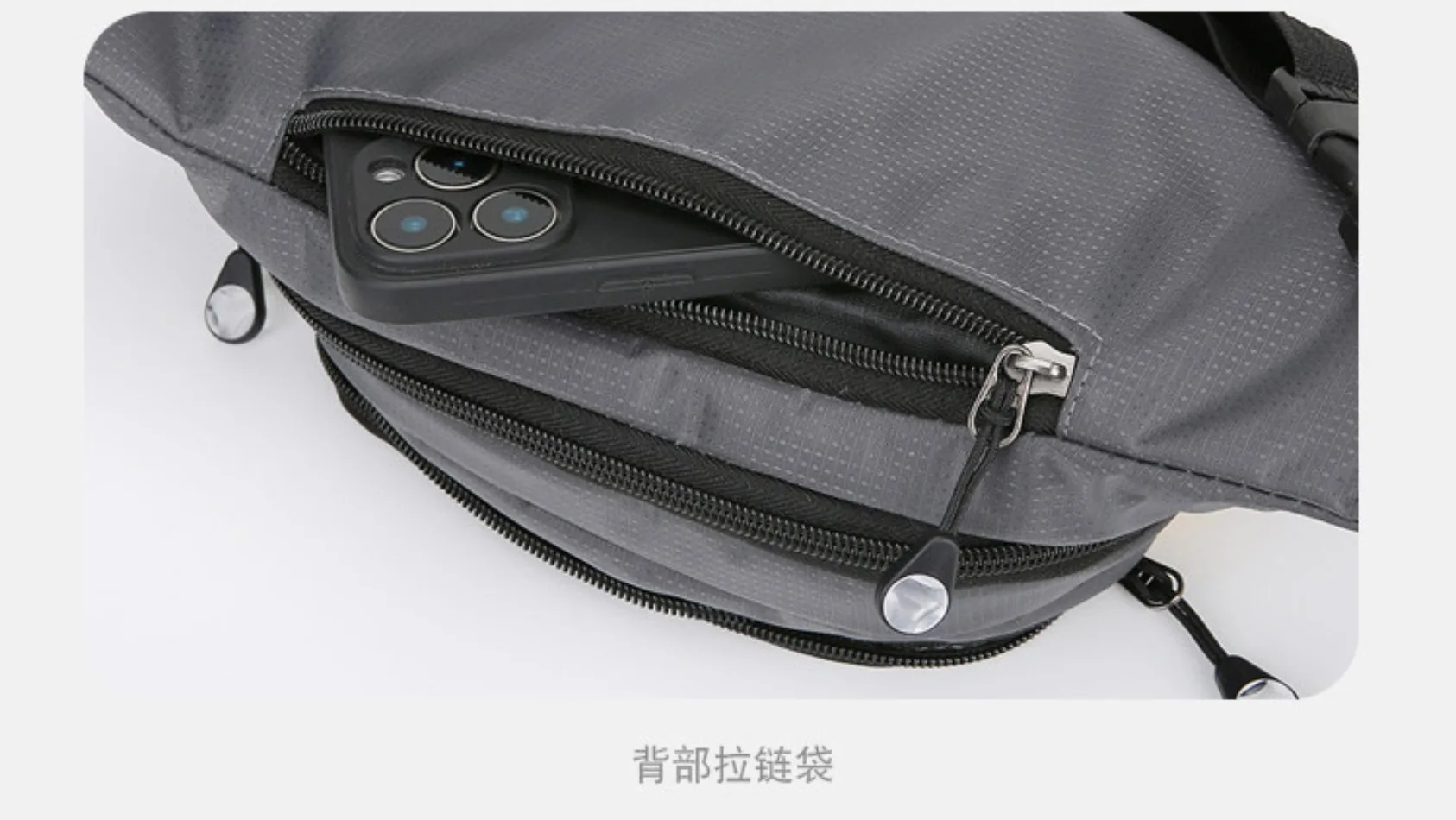 Multifunktionale Outdoor-Sport-Hüfttasche für Herren, große Kapazität, mehrschichtige Umhängetasche, verdickte modische Brusttasche – Detail 29