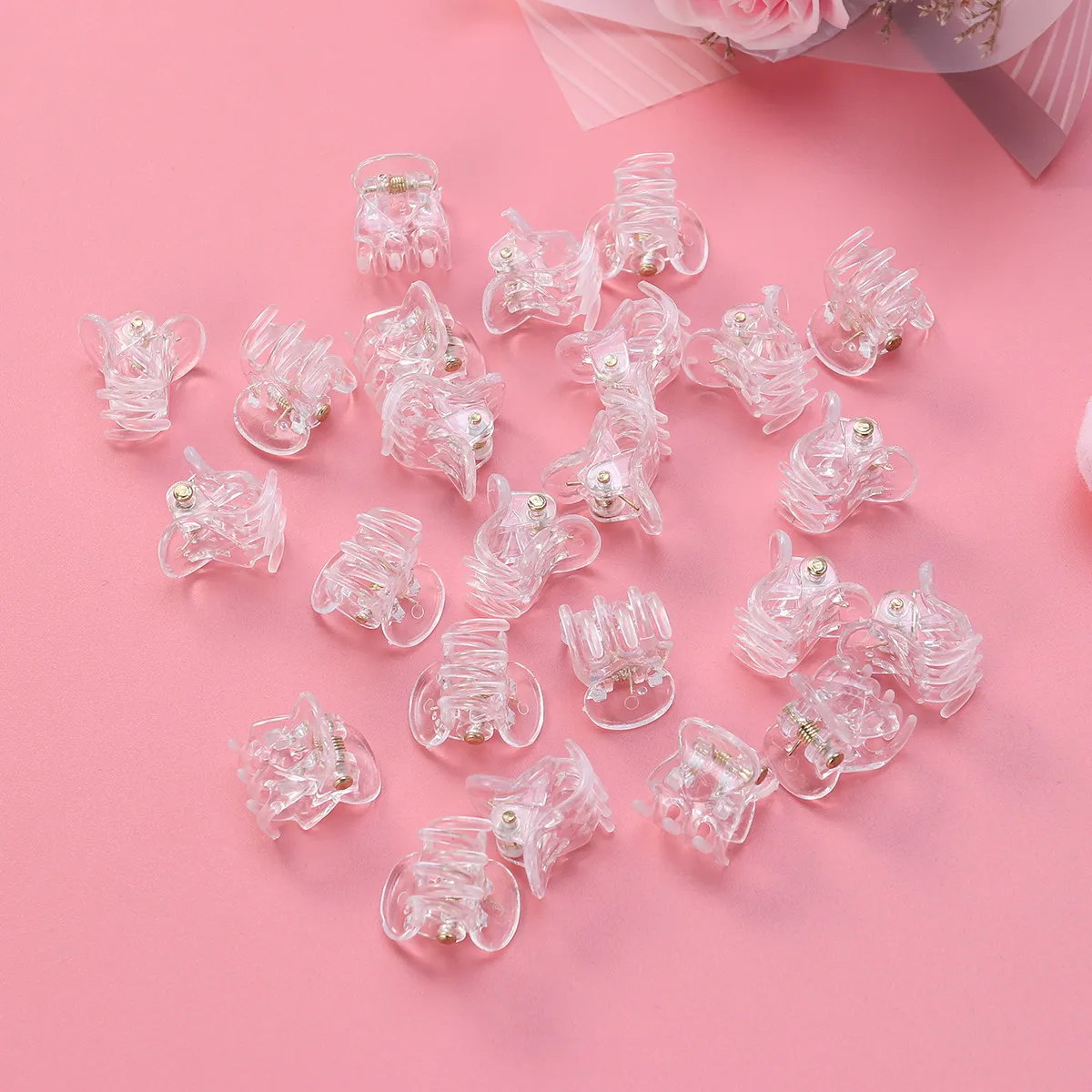 24 pcs Small Claw Hair Clips Durable Plastic Accessories for Women Chunky Jaw Hairpin Easy to Wear Styling Tools