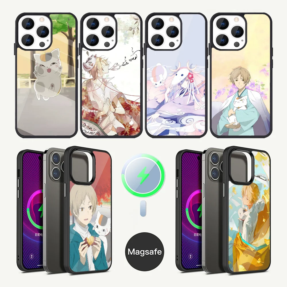 

Anime N-Natsumes B-Book of Friends Phone Case For iPhone 16,15,14,13,12,11,Plus,Pro,Max Mini Magsafe Magnetic Wireless Charging