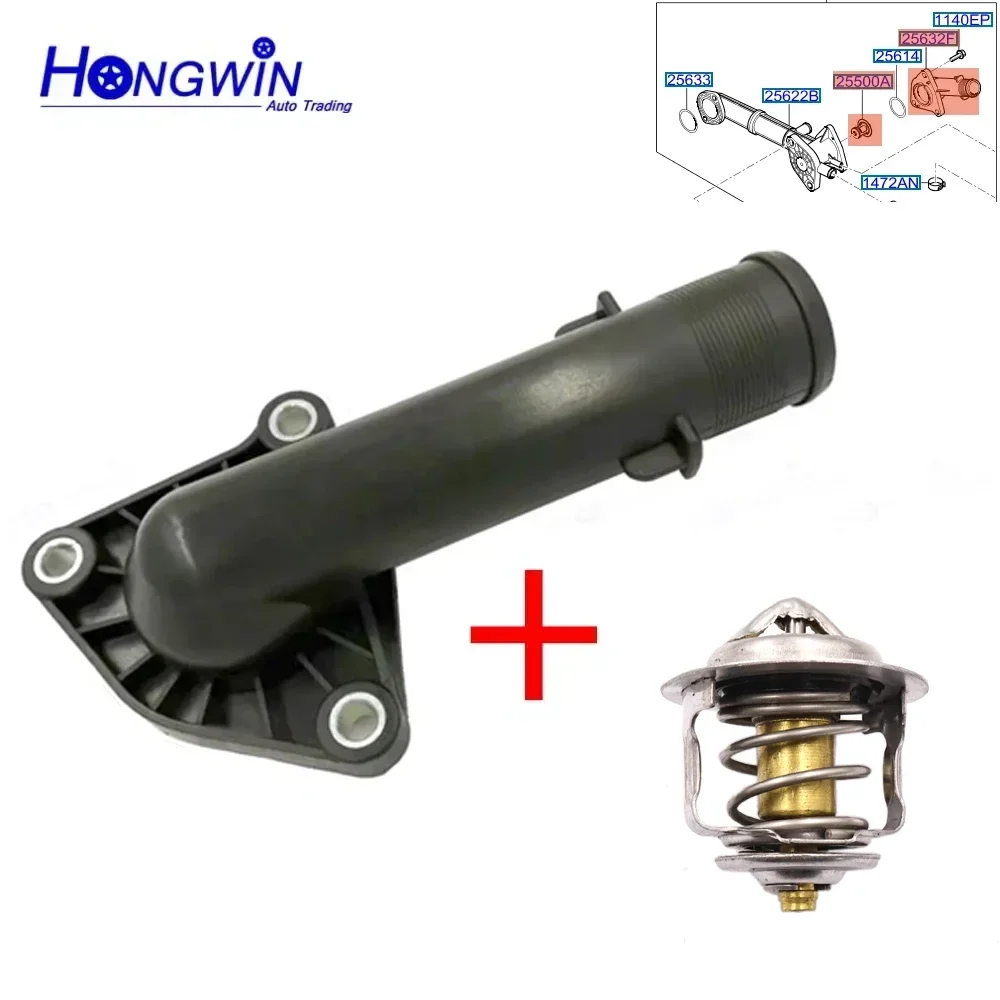 2562202566 Engine Coolant Thermostat Housing 25500-02800 25632-02766 For HYUNDAI i10 PA 1.1 1.1 LPG 2011 2012 2013 25600-02870