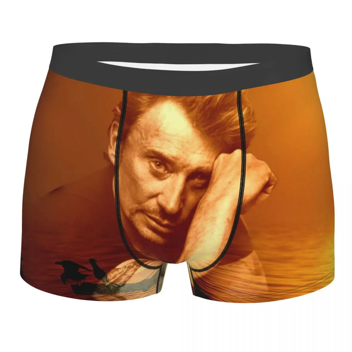 

Cool Cool Johnny Hallyday Boxer Shorts Panties Men's Underpants Comfortable French Rock Singer Briefs Underwear