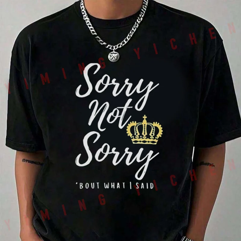 

Motorcycle Men's Six The Musical T-Shirt - Sorry Not Sorry Slogan T-Shirt Summer Short Sleeve Casual Fashion Unisex Top Tee 2026
