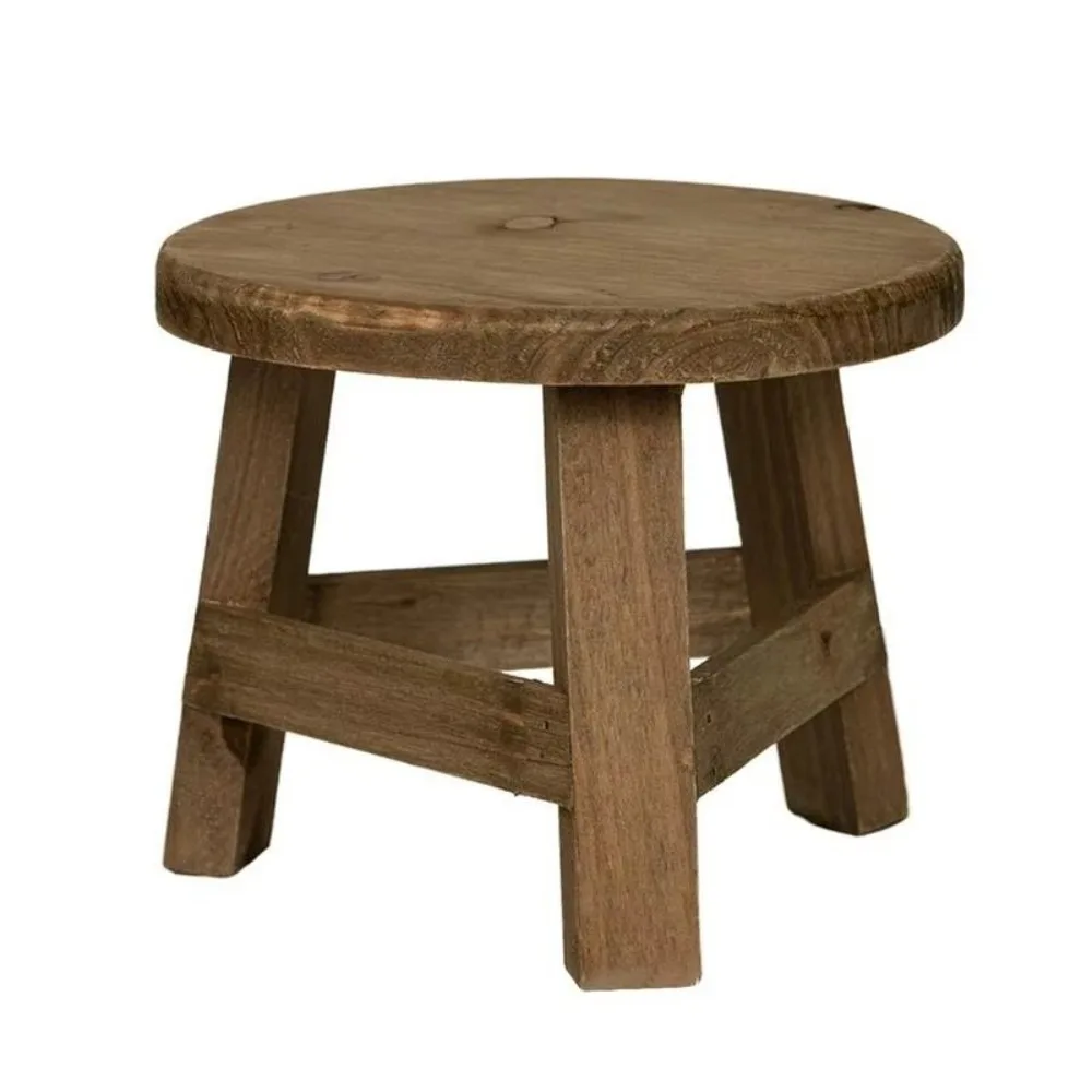 New Bonsai Rack Wooden Mini Stool Round Display Succulent Plant Stand Mini Size ​Flower Pot Base Holder Home Garden Decor​
