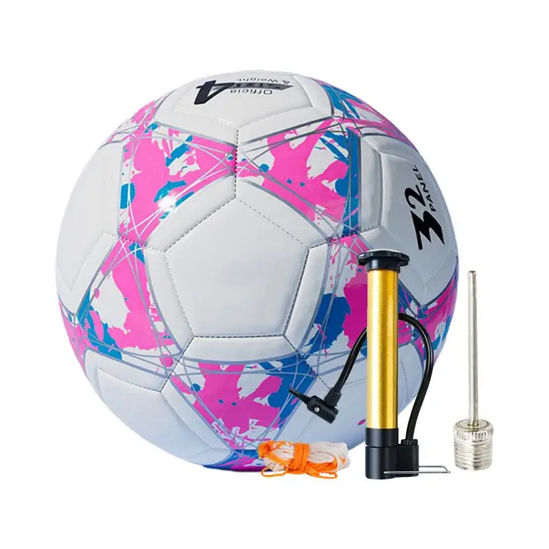 Team Recreational Soccer Ball Practice Soccer Ball Abrasion-Resistant Design Excellent Grip Match Ball For Soccer Fans