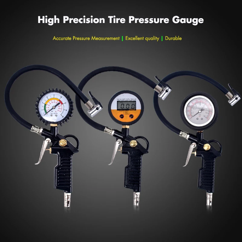 Digital Car US Tire Air Pressure Inflator Gauge Gun For Auto Motorcycle SUV  Air Compressor Inflator Pump Tire Repair check Tool