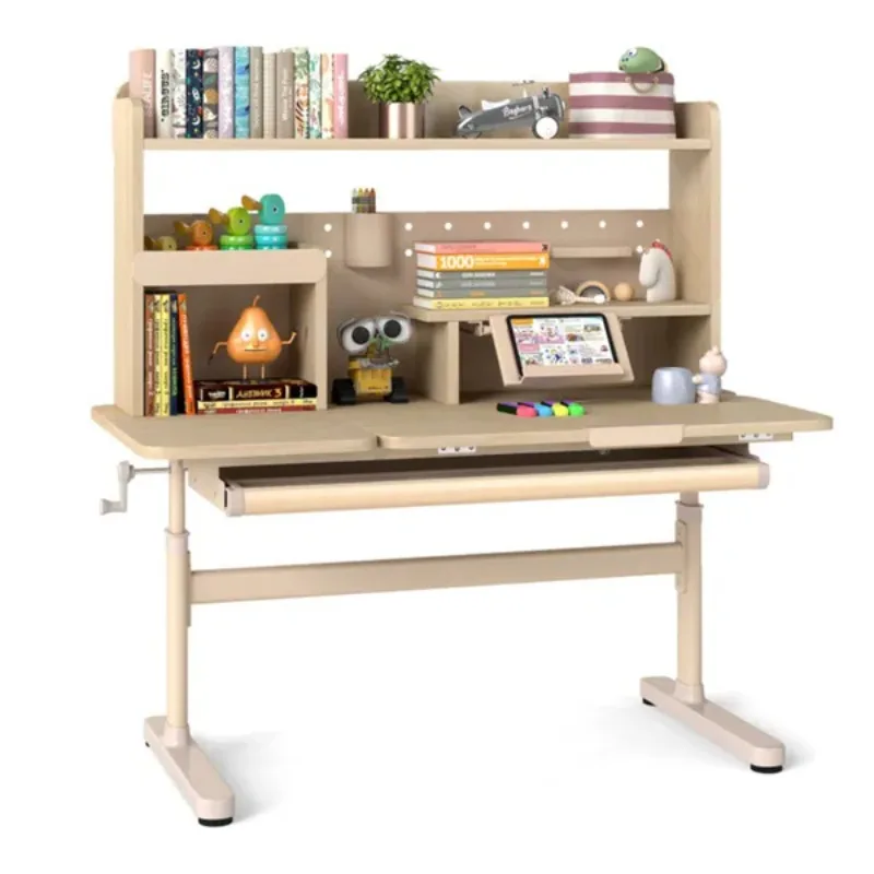 

Height-Adjustable Kids Study Desk with Storage & Tilt Top - Ideal for Children Ages 3+