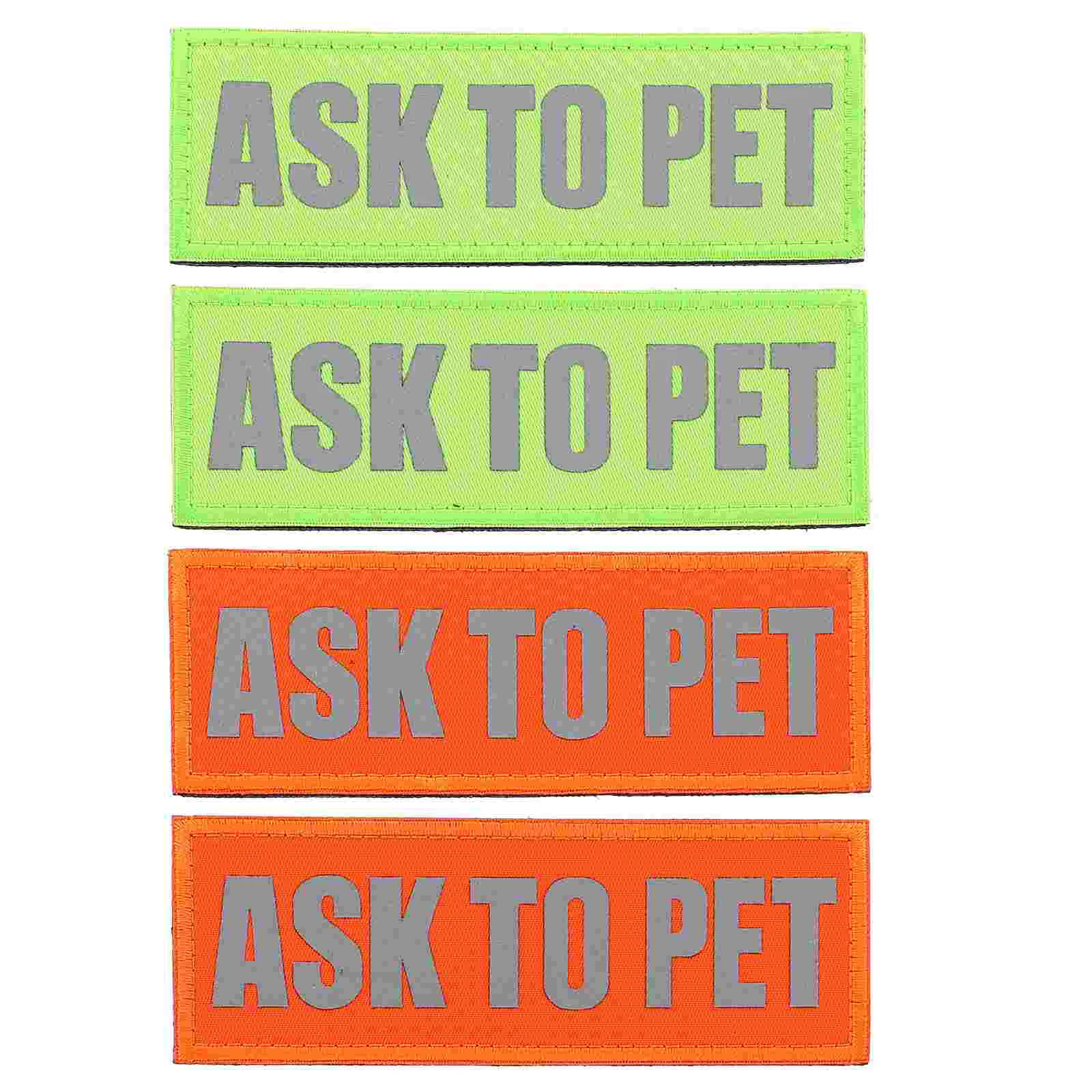 4 Pcs Badge Service Dog Sticker Outdoor Supply Patches Professional The Vest Decor Harness