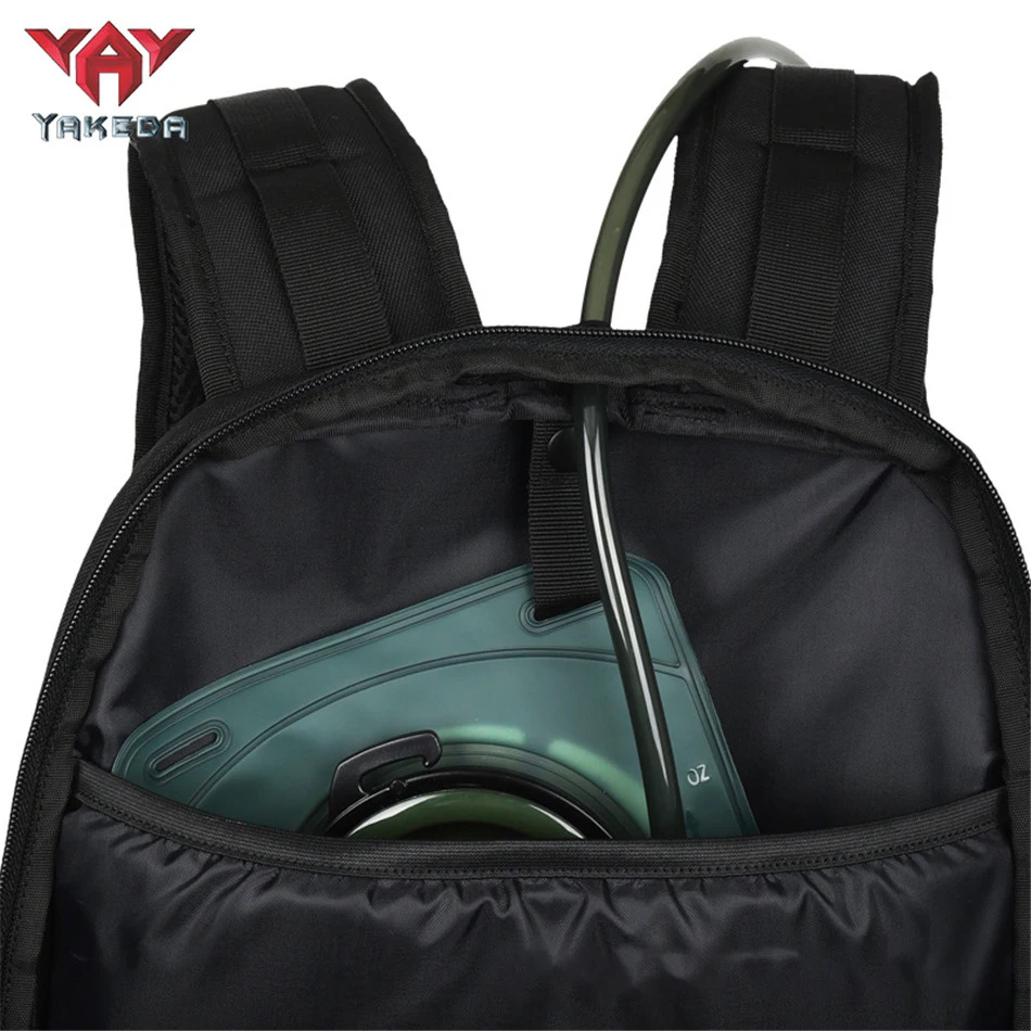 YAKEDA 1000D Polyester Tactical Backpack Laser MOLLE Water Scratch Resistant 50L Large Capacity Military Hiking Mountain Bag