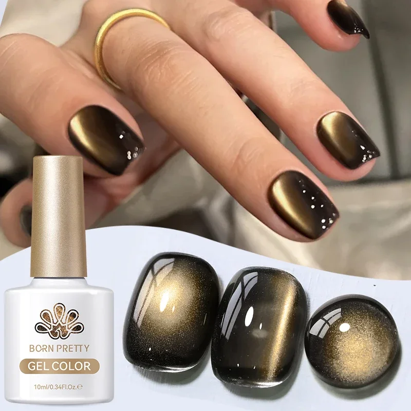 10ml vidro preto gato gel magnético unha polonês estilo punk arte do prego manicure varnis gel semi permanente para unhas de inverno