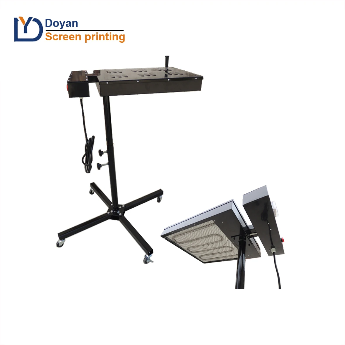 T shirts screen printing good quality 45x45cm 2000 watt portable flash dryer for new starter