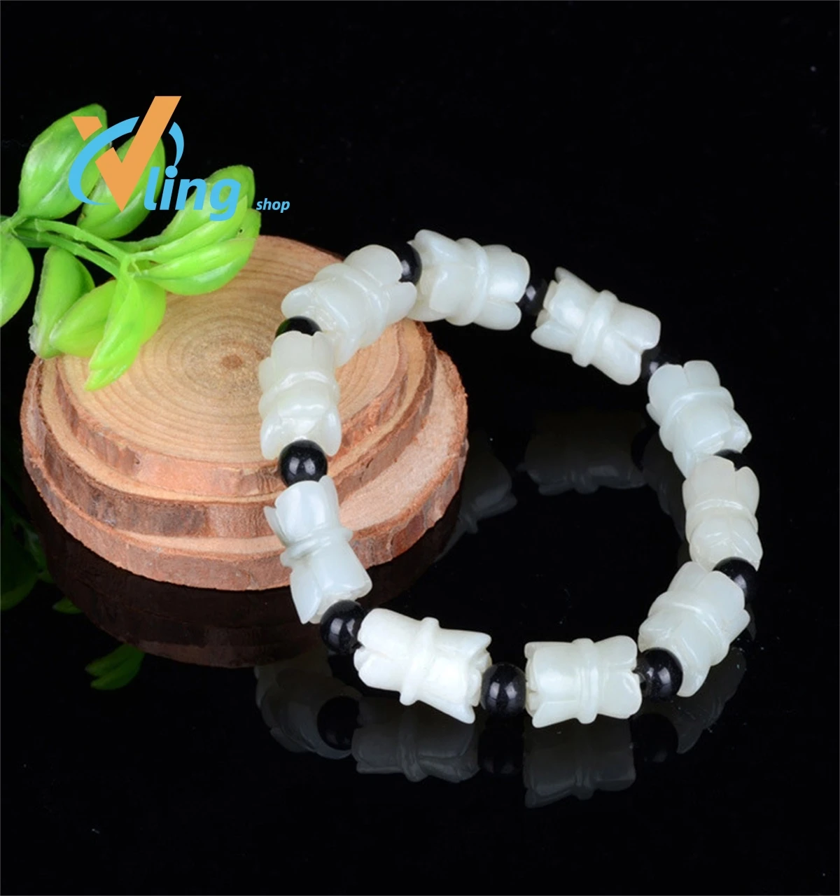 Factory Wholesale Hotan Jade Bracelet  WhiteLotus Bracelet Bergamot Exquisite Fashion Jewelry Simple VersatileGift Charm Retro