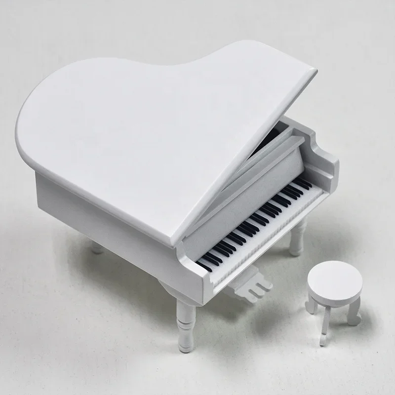 Creative Birthday Gift Piano Shaped Mechanical Clockwork Music Box