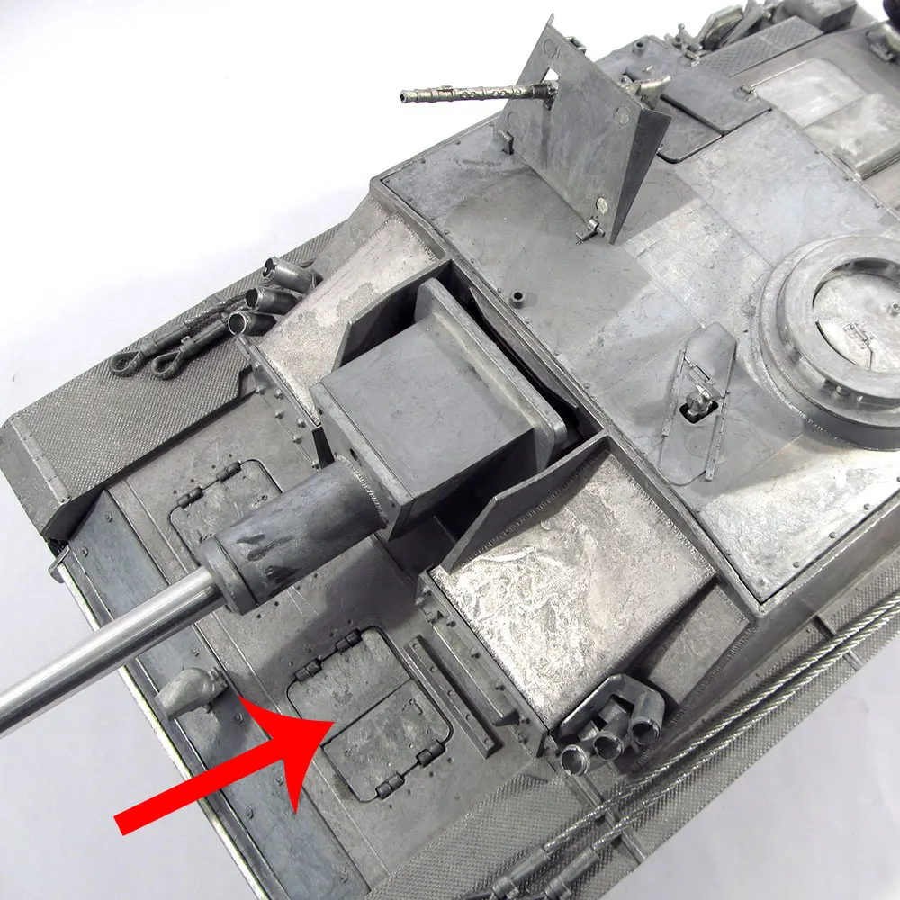 Mato MT124 Metal Driver Transmission Inspection Hatch for 1/16 1:16 Stug III RC Model Tank