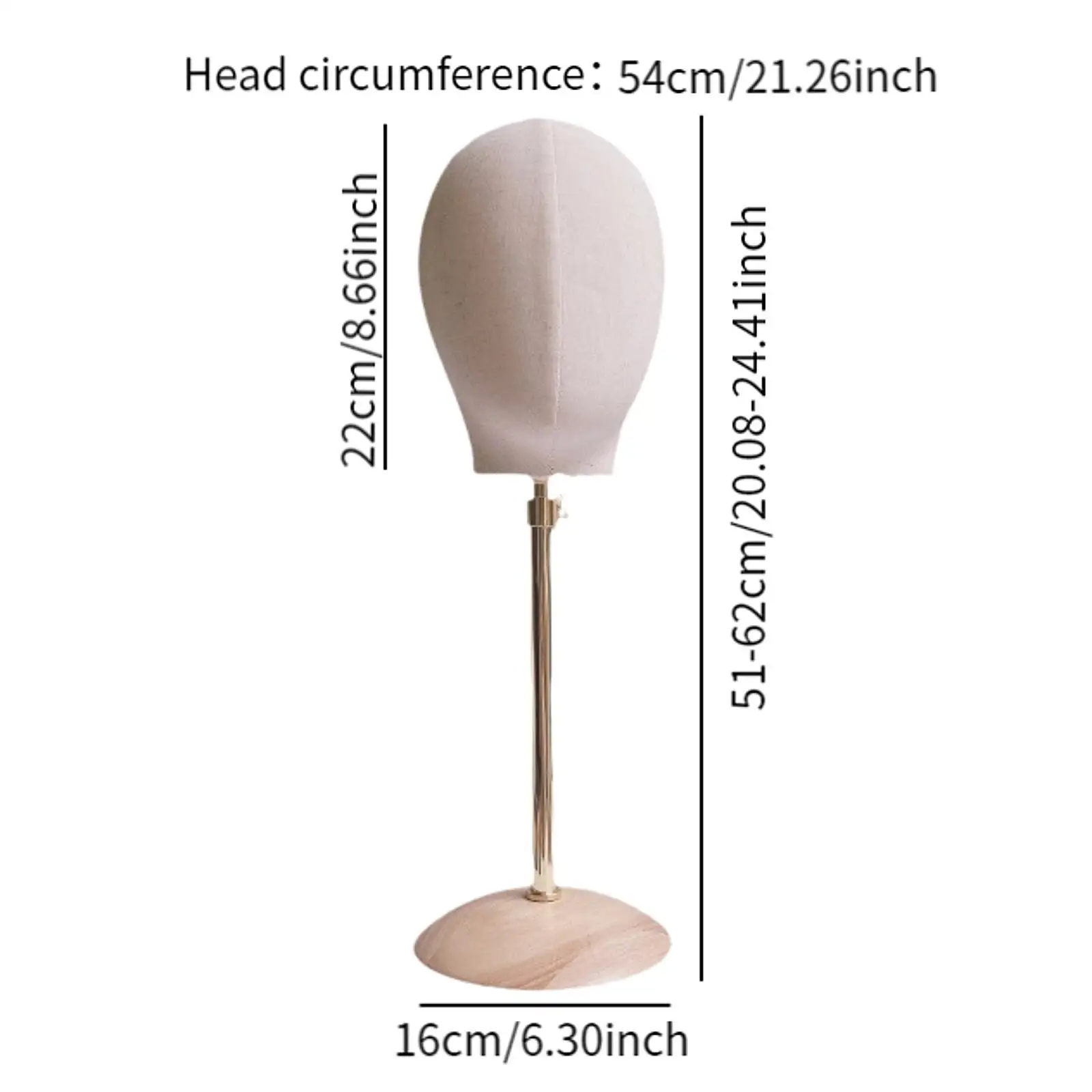 Mannequin Head Hairpiece Stand Wig Head Model with Base Multifunctional Creative Head Model Hat Rack for Business Home Salon