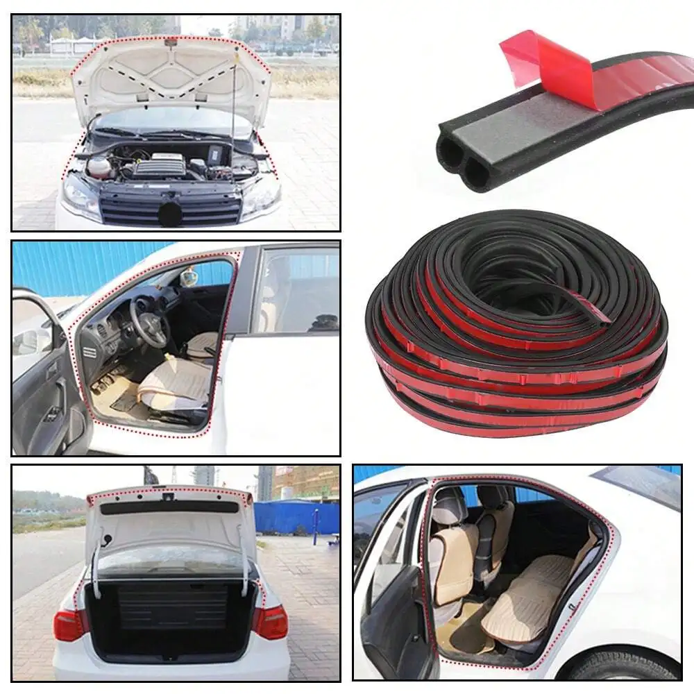 Auto Rubber Seals Car Door Sealing Strip B Type Noise Insulation Anti-Dust Soundproof Sealing Strips Car Door Seal Strip